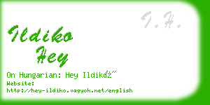 ildiko hey business card